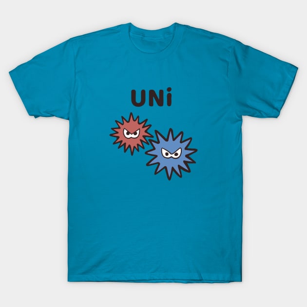 UNI - Cryptic Nihongo - Cartoon Sea Urchins with Japanese T-Shirt by zueniverse